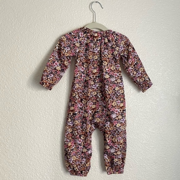 Carter’s Baby Girl Floral Twill Jumpsuit 12 Mos - Picture 3 of 11